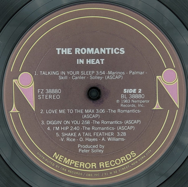 The Romantics : In Heat (LP, Album, Pit)