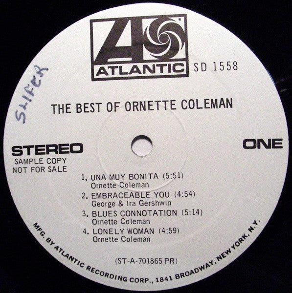 Ornette Coleman : The Best Of Ornette Coleman (LP, Comp, Promo)