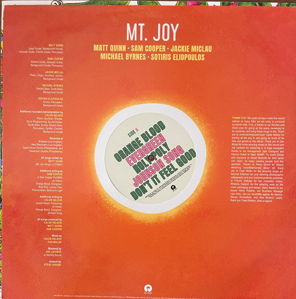 Mt. Joy : Orange Blood (LP, Ltd, Ora)