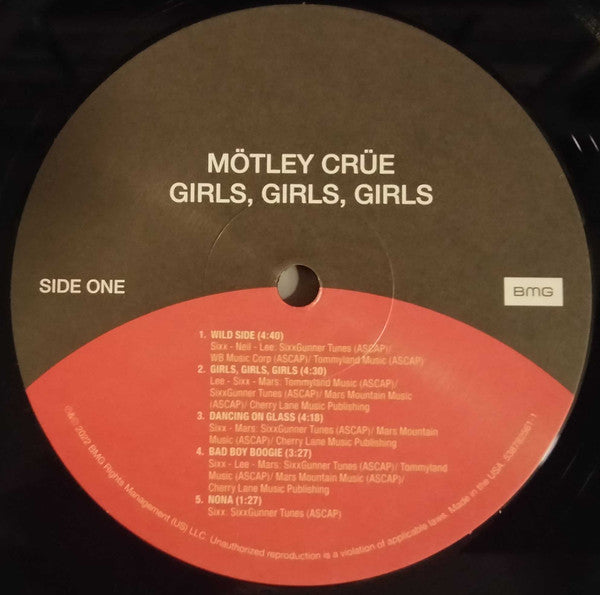 Mötley Crüe : Girls, Girls, Girls (LP, Album, RE, RM, 40t)