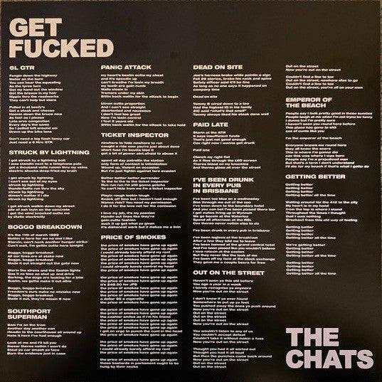 The Chats (2) : Get Fucked (LP, Album, Gre)