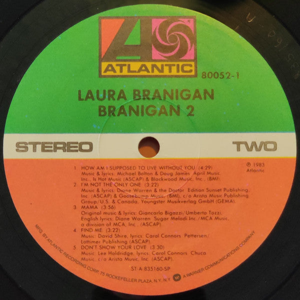 Laura Branigan : Branigan 2 (LP, Album)