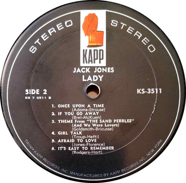 Jack Jones : Lady (LP, Album, Bol)
