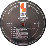 Jack Jones : Lady (LP, Album, Bol)