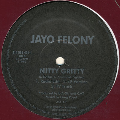 Jayo Felony : Nitty Gritty / How Angry (12")