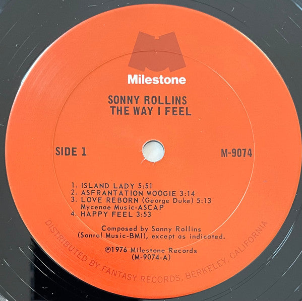 Sonny Rollins : The Way I Feel (LP, Album, San)