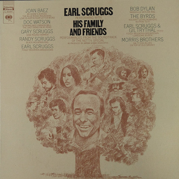 Earl Scruggs : Earl Scruggs Performing With His Family And Friends (LP, Album, Pit)