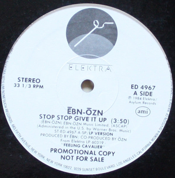 Ēbn-Ōzn : Stop Stop Give It Up (12", Promo)