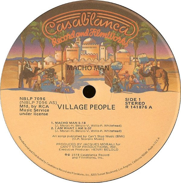 Village People : Macho Man (LP, Album, Club, RE, RCA)