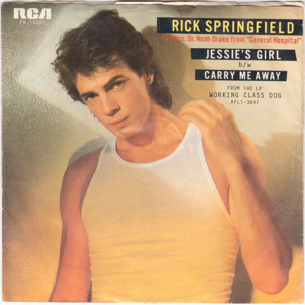 Rick Springfield : Jessie's Girl (7", Single, Styrene, She)
