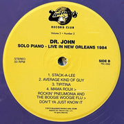 Dr. John : Solo Piano/Live in New Orleans 1984 (LP, Album, Club, Ltd, Pur)