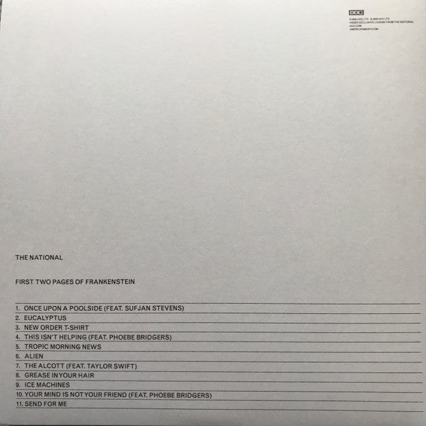 The National : First Two Pages Of Frankenstein (LP, Album, Ltd, Red)
