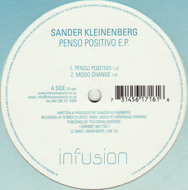 Sander Kleinenberg : Penso Positivo E.P. (12", EP)