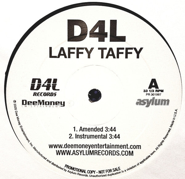 D4L : Laffy Taffy (12", Promo)