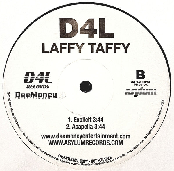 D4L : Laffy Taffy (12", Promo)