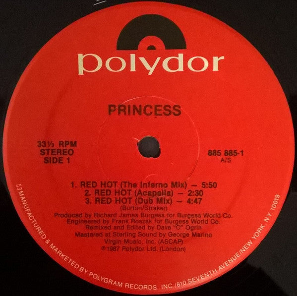 Princess : Red Hot! (12", Single)