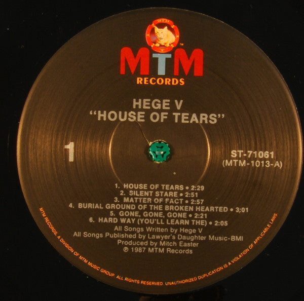 Hege V : House Of Tears (LP, Album)