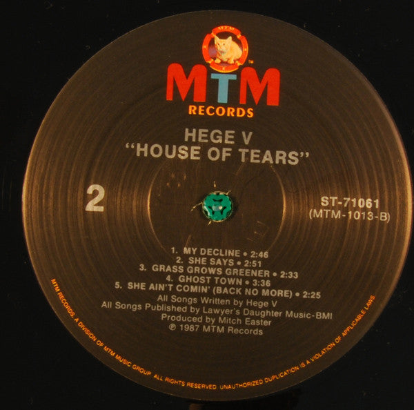 Hege V : House Of Tears (LP, Album)