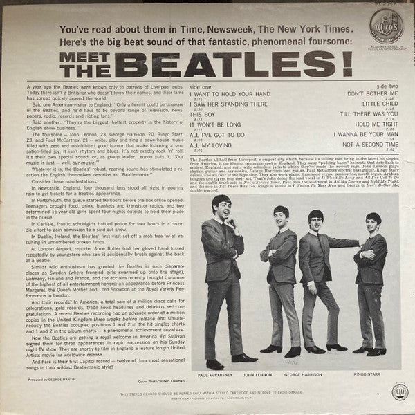 The Beatles : Meet The Beatles! (LP, Album, RP, Jac)