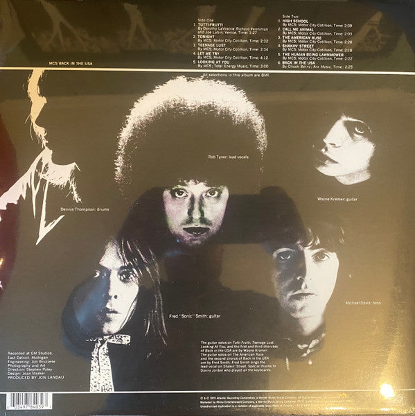 MC5 : Back In The USA (LP, Album, RE, Cle)