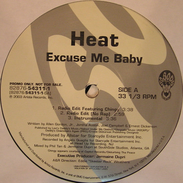 Heat (20) : Excuse Me Baby (12", Promo)