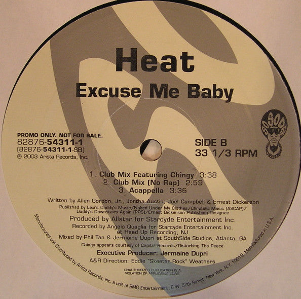 Heat (20) : Excuse Me Baby (12", Promo)
