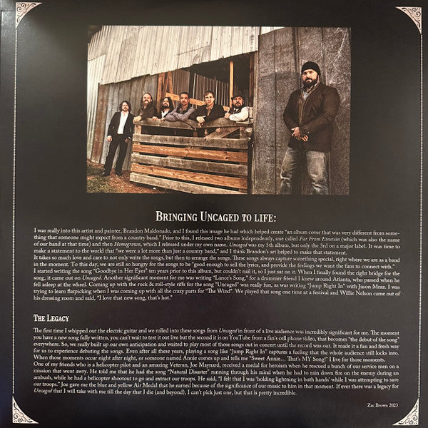 Zac Brown Band : Uncaged (LP, Ltd, RE, Mil)