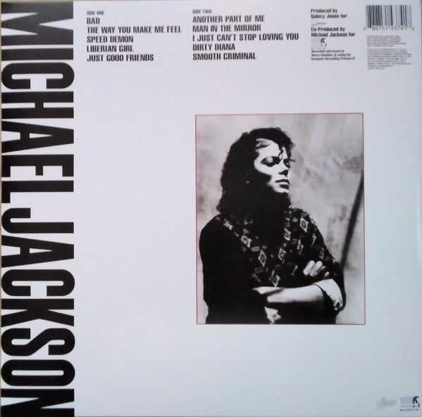 Michael Jackson : Bad (LP, Album, RE, RP, Gat)