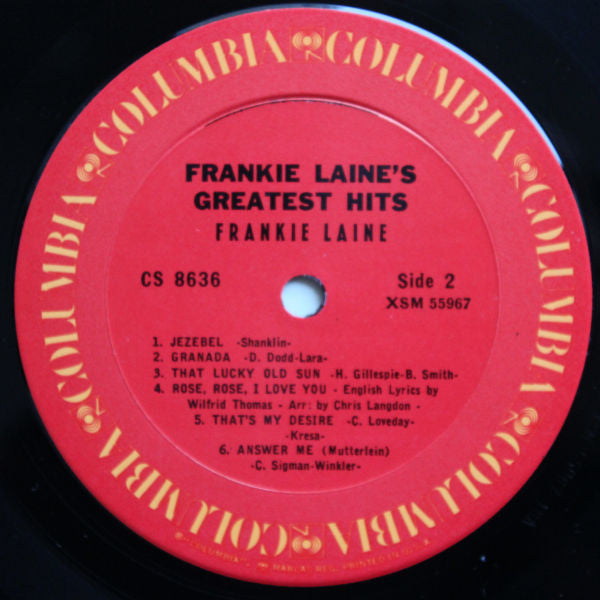 Frankie Laine : Frankie Laine's Greatest Hits (LP, Comp, RM)