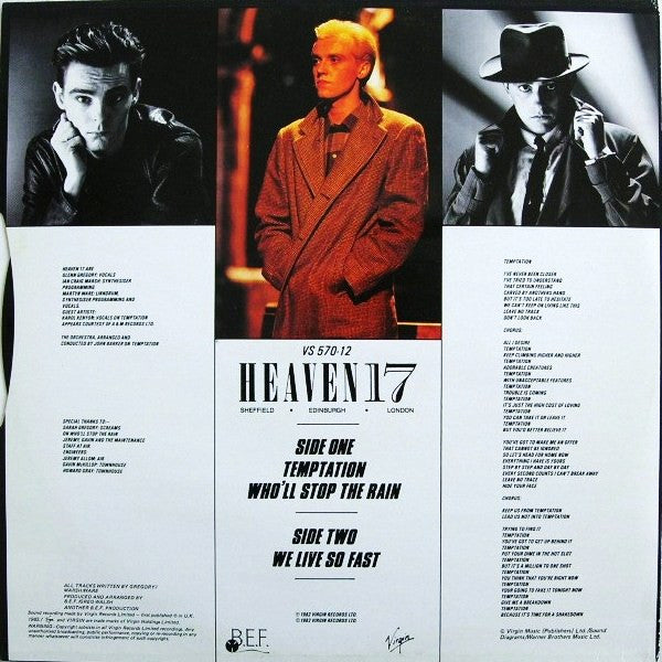 Heaven 17 : Temptation (Special Dance Mixes) (12", Single)