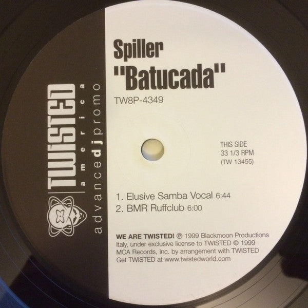 Spiller : Batucada (12", Promo)