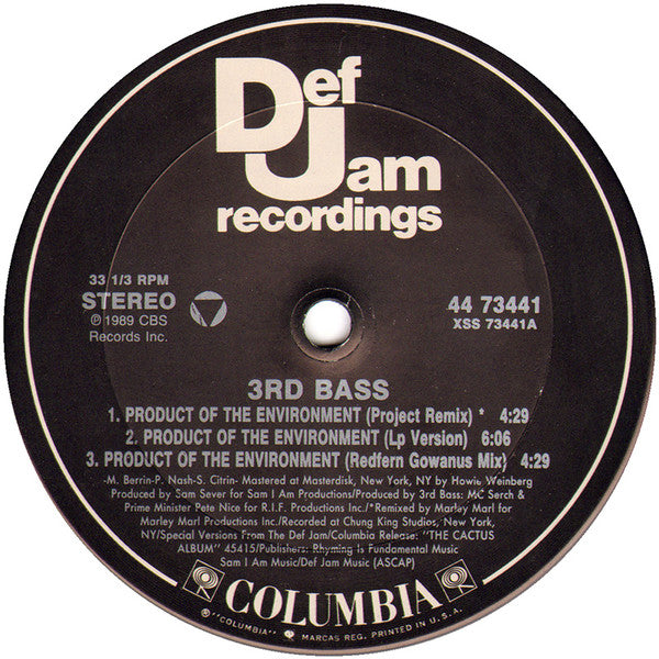 3rd Bass : Product Of The Environment (12")