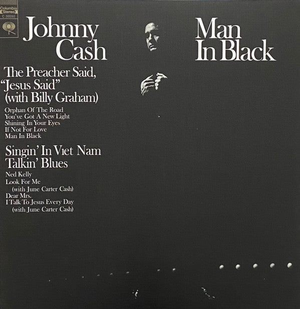 Johnny Cash : Man In Black (LP, Album, Ltd, RE, Cry)