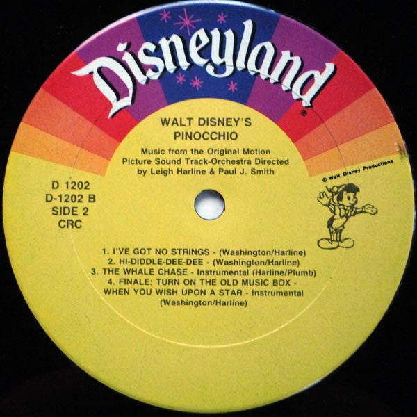 Unknown Artist : Walt Disney's Pinocchio (LP, Club)