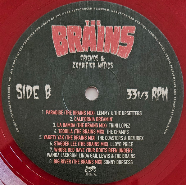 The Brains (2) : Friends & Zombified Antics (LP, Album, Ltd, Red)