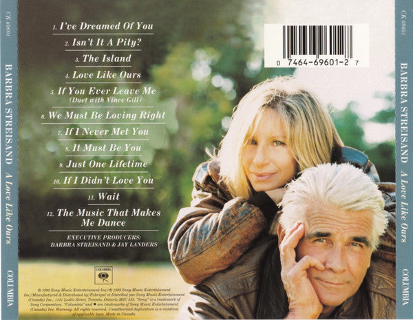 Barbra Streisand : A Love Like Ours (CD, Album, Enh)