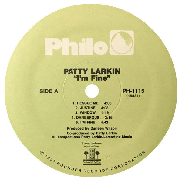 Patty Larkin : I'm Fine (LP, Album)