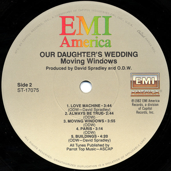 Our Daughter's Wedding : Moving Windows (LP, Album, Jac)
