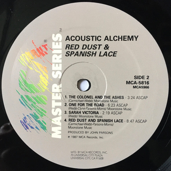 Acoustic Alchemy : Red Dust & Spanish Lace (LP, Album, KM )