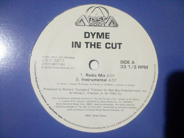 Dyme : In The Cut (12", Promo)
