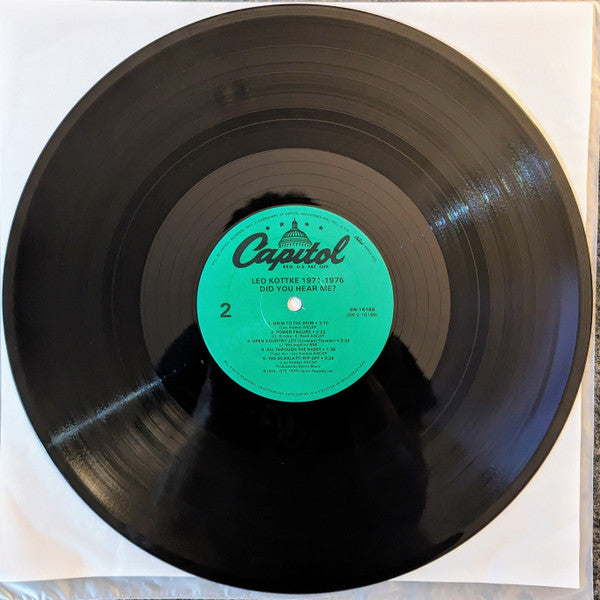 Leo Kottke : 1971-1976 "Did You Hear Me?" (LP, Comp, RE)