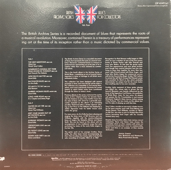 Various : British Blues Archive Series  (LP, Comp)