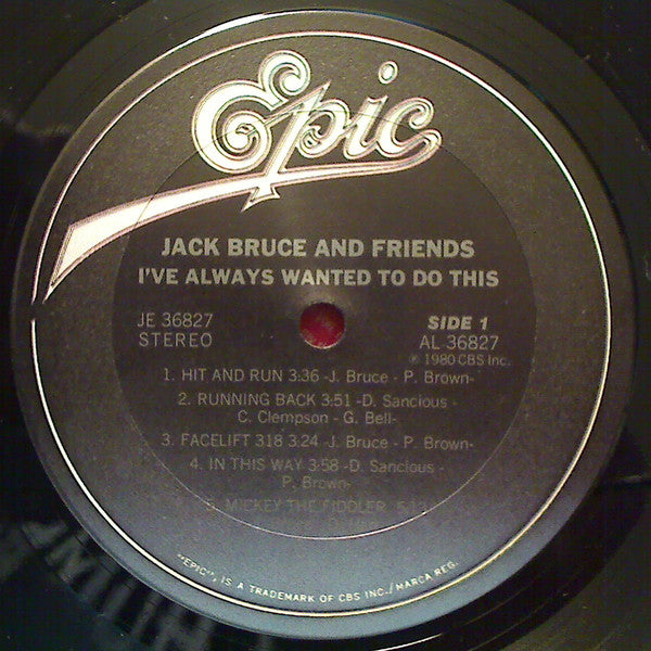 Jack Bruce And Friends : I've Always Wanted To Do This (LP, Album)