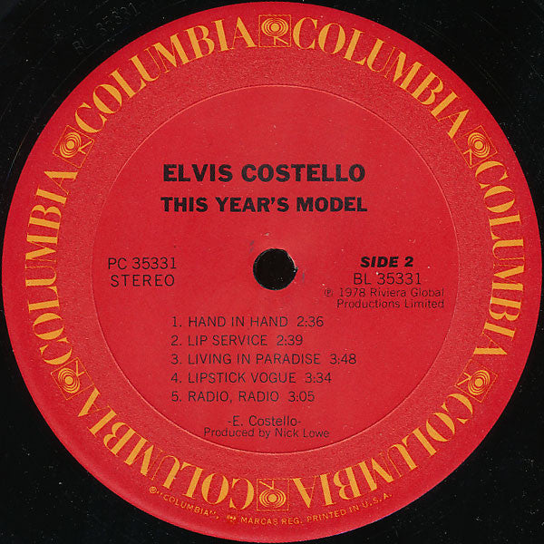 Elvis Costello : This Year's Model (LP, Album, RE, Car)