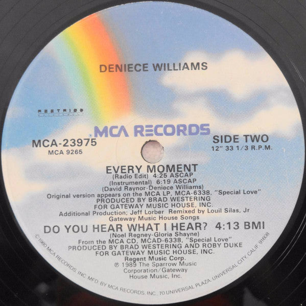 Deniece Williams : Every Moment (Special Remix) (12", Single)