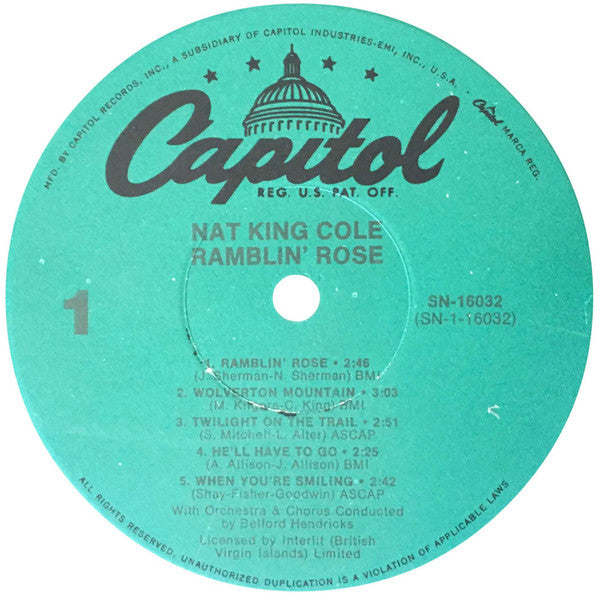 Nat King Cole : Ramblin' Rose (LP, Album, RE, Gre)