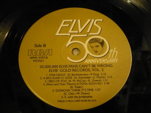 Elvis Presley : 50,000,000 Elvis Fans Can't Be Wrong (Elvis' Gold Records, Vol. 2) (LP, Comp, Mono, RE, RM, Ind)