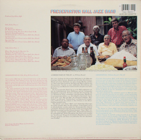 Preservation Hall Jazz Band : When The Saints Go Marchin' In (New Orleans, Vol. III) (LP, Album)