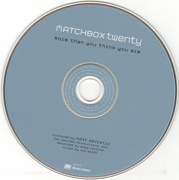 Matchbox Twenty : More Than You Think You Are (CD, Album, WEA)