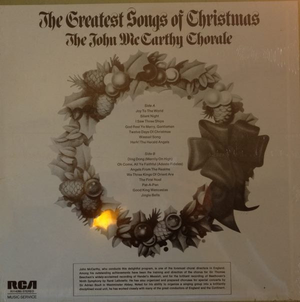 The John McCarthy Chorale* : The Greatest Songs Of Christmas (LP)